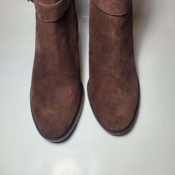 Cole Haan Size 7.5 Women’s Waterproof Indiana Chestnut Suede Ankle Booties - Picture 3 of 9